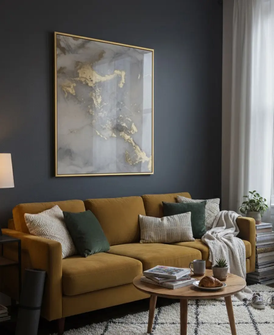 GOLDEN WAVE – Marble-Look Epoxy Art