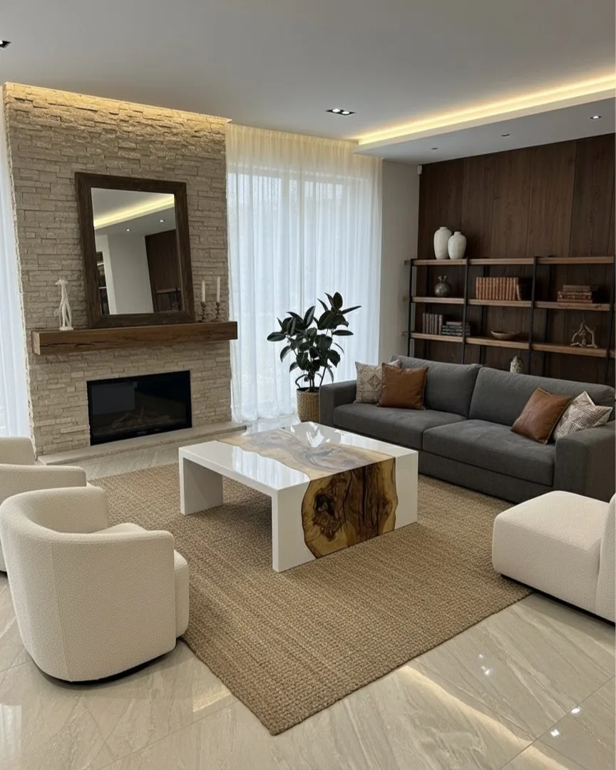 WHITE CRYSTAL – Modern White Base Coffee Table