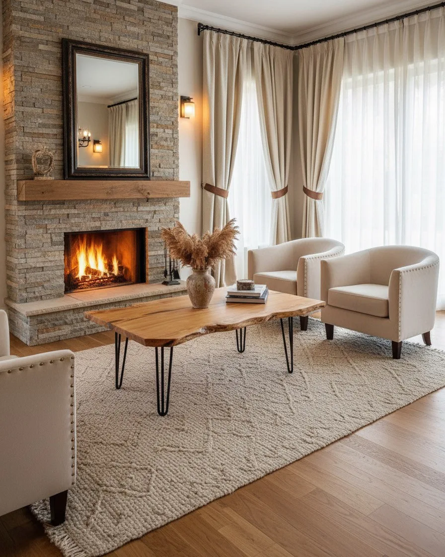 NATURAL EDGE – Live-Edge Olive Wood Coffee Table