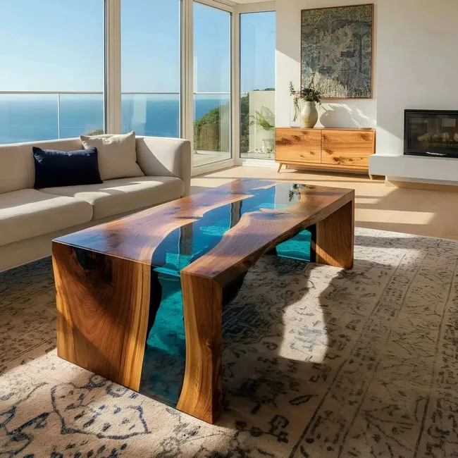 Crystal Waterfall Coffee Table