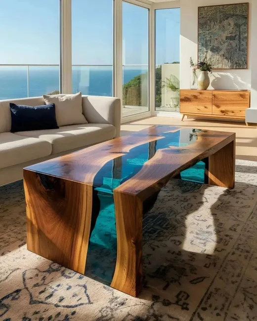 Crystal Waterfall Coffee Table