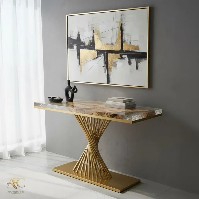 ICE AURA – Luxury Epoxy Console Table